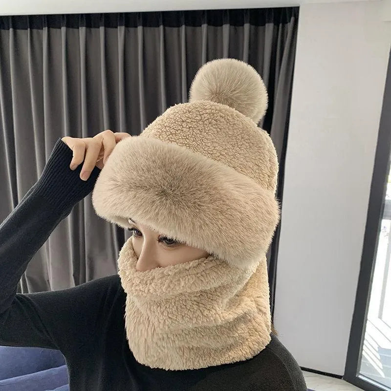 Chapeau et Écharpe Tricotés Chauds pour Hommes et Femmes