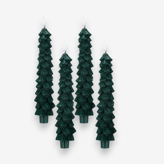 Bougie de Noël Lumineuse en Forme de Sapin avec Télécommande - LuxeStyle
