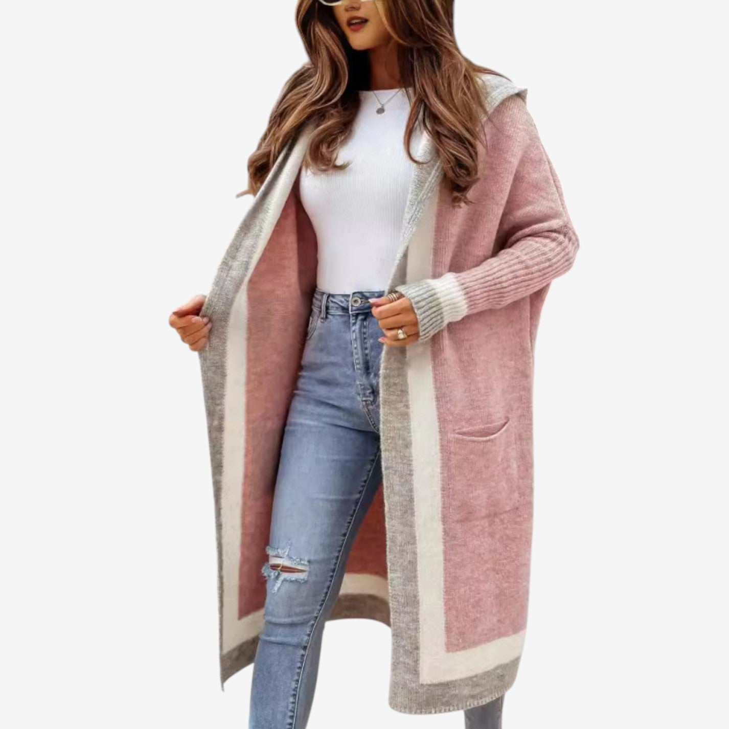 Cardigan Décontracté à Capuche avec Poches - LuxeStyle