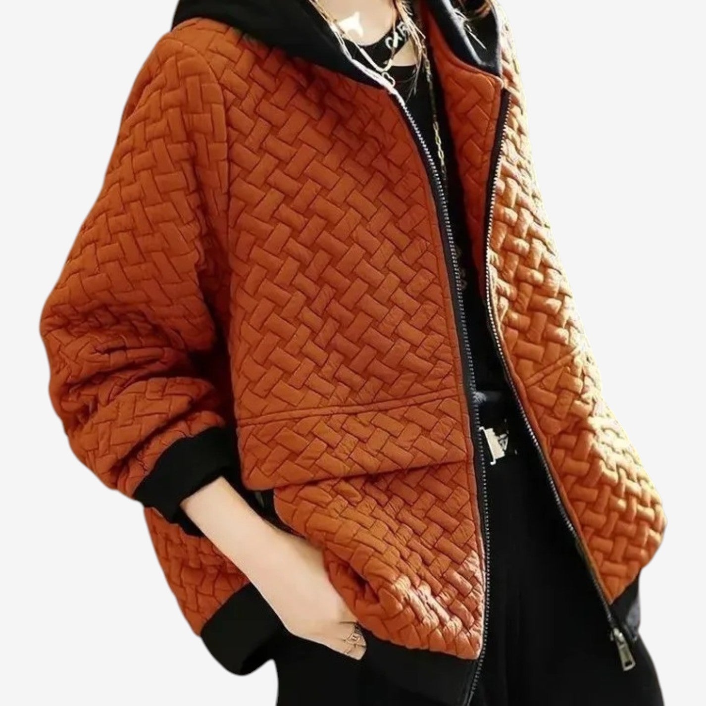 Veste à capuche zippée sport avec poches latérales