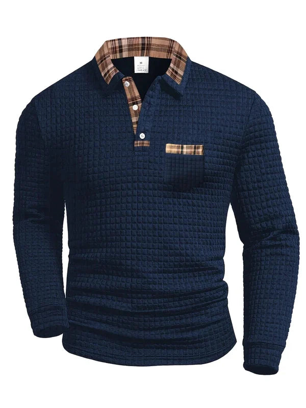 Polo Homme à Carreaux – Chemise Polo Coton Doux avec Col Réglementaire