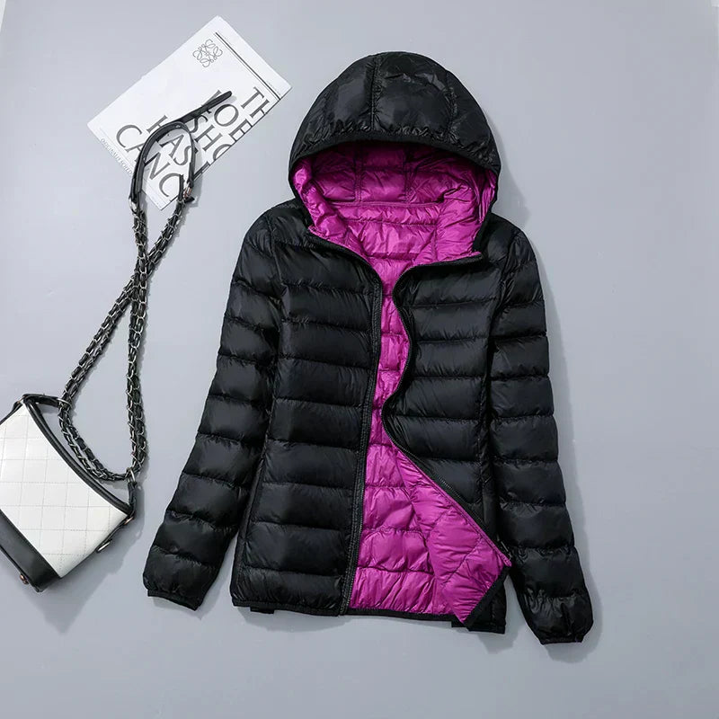 Parka femme polaire bleu foncé