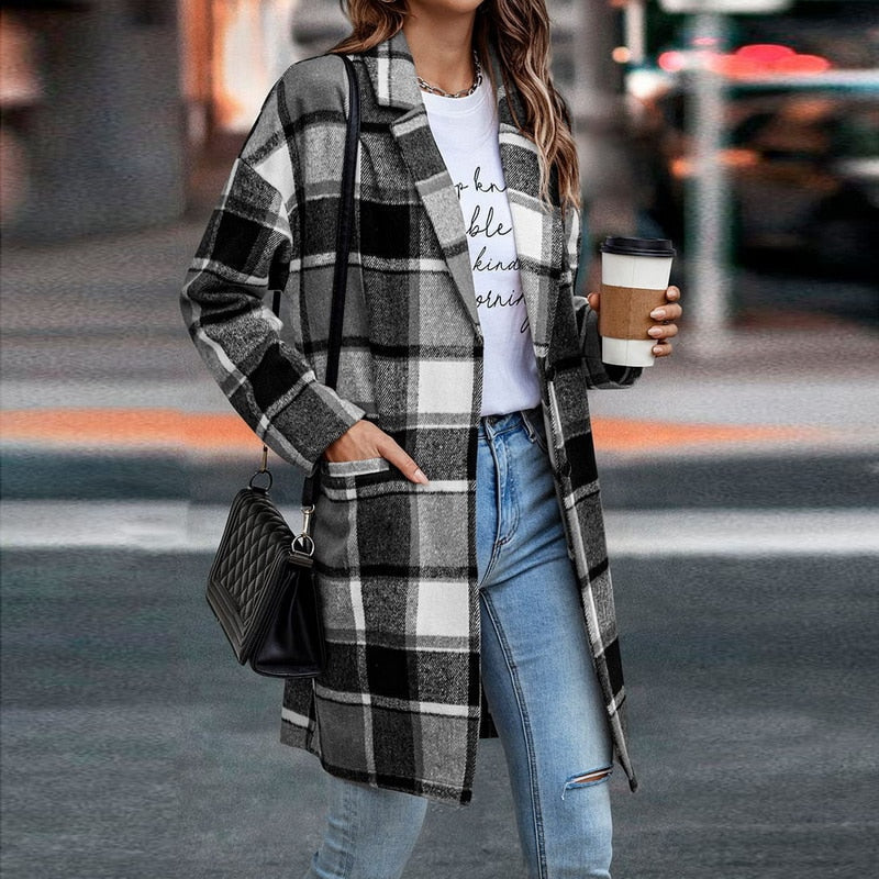 Manteau Automne Élégant Taille Classique pour Femme