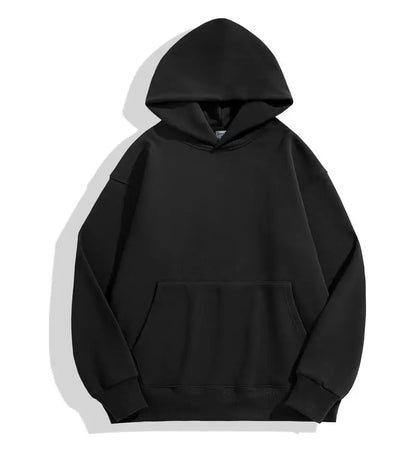 Sweat à Capuche Mixte Noir Avant Poche