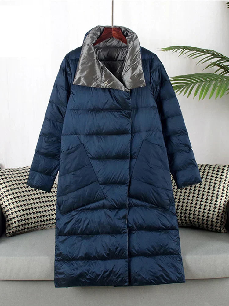Manteau Femme Hiver Poches Carreaux Élégant - LuxeStyle
