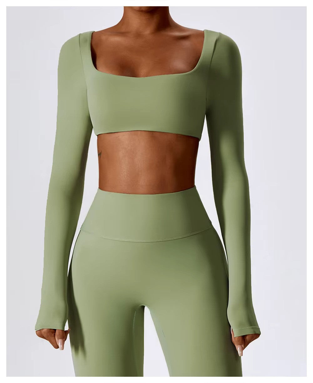 Tenue de Sport Féminine - Ensemble de Yoga Confortable avec Legging Large et Haut Moulant