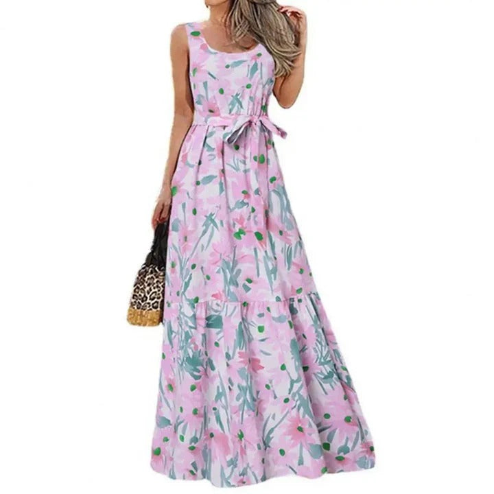 Robe Longue Été Fleurs pour Femme