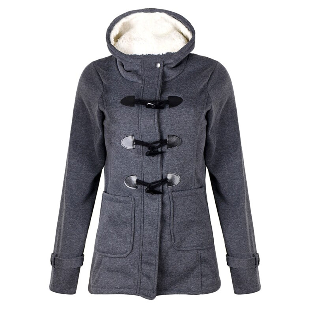 Manteau Femme Hivernal Long Élégant avec Capuche et Poches
