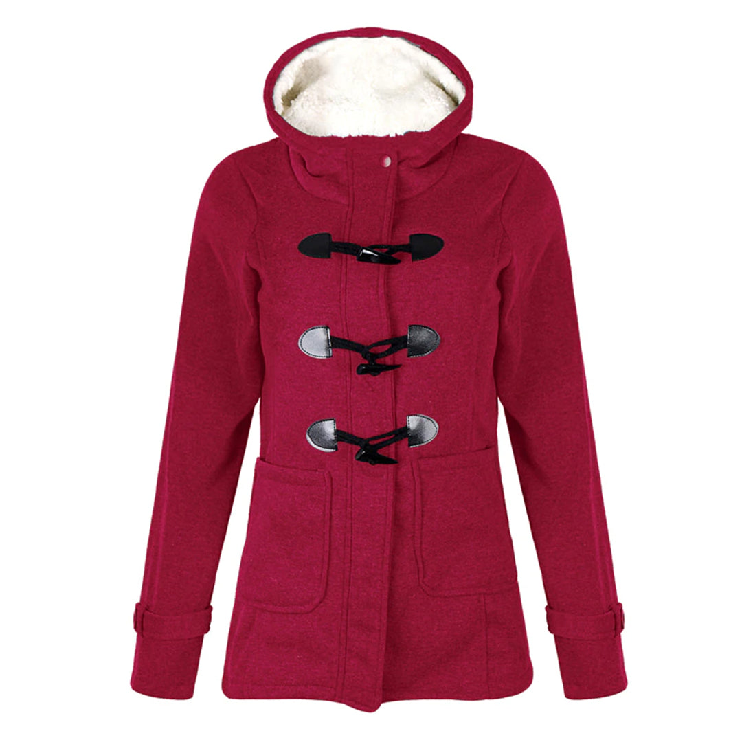 Manteau Femme Hivernal Long Élégant avec Capuche et Poches