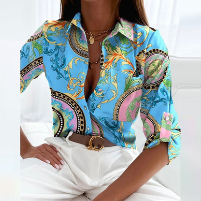 Samara™ – Chemisier Femme Chic Col Rabattu Élégant et Polyvalent