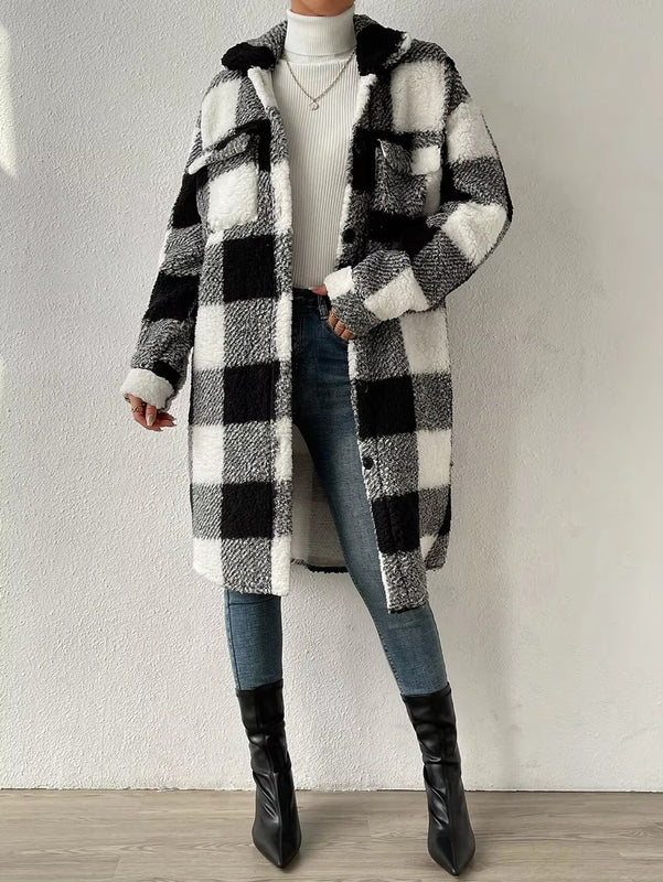 Manteau Femme Élégant Long Manches - luxestyle