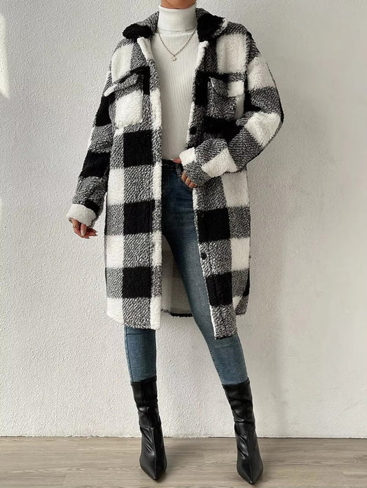 Manteau Femme Élégant Long Manches - luxestyle