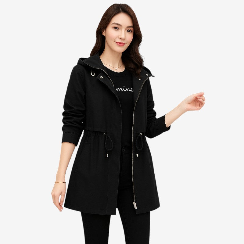 Imperméable Femme Élégant à Capuche