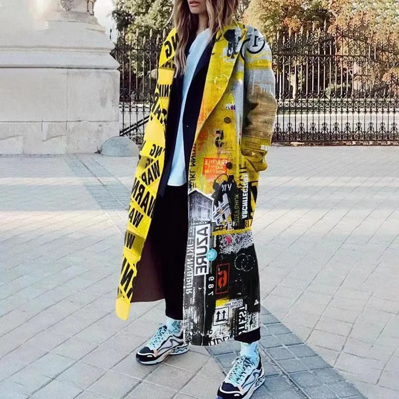 Manteau femme à carreaux colorés hiver