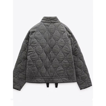 Veste Matelassée Oversize Avec Poches Pour Femme | Courte