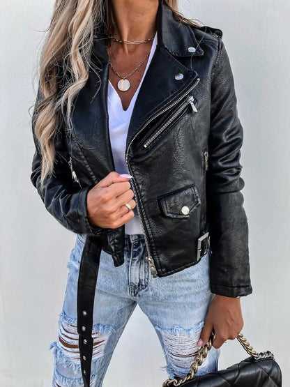CuirElina™ – Veste en Cuir Femme Élégante et Polyvalente