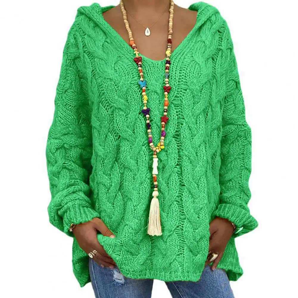 Pull Femme Tricoté Élégant Oversized