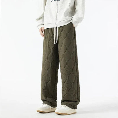Pantalon Hiver Douillet Homme – Chaussures de Pantalon Polaire Élégant avec Coupe Large & Ceinture Élastique