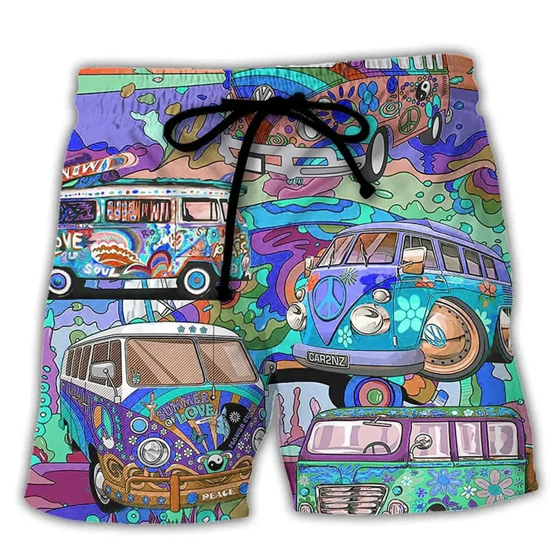 Short de bain stylé avec dessins amusants