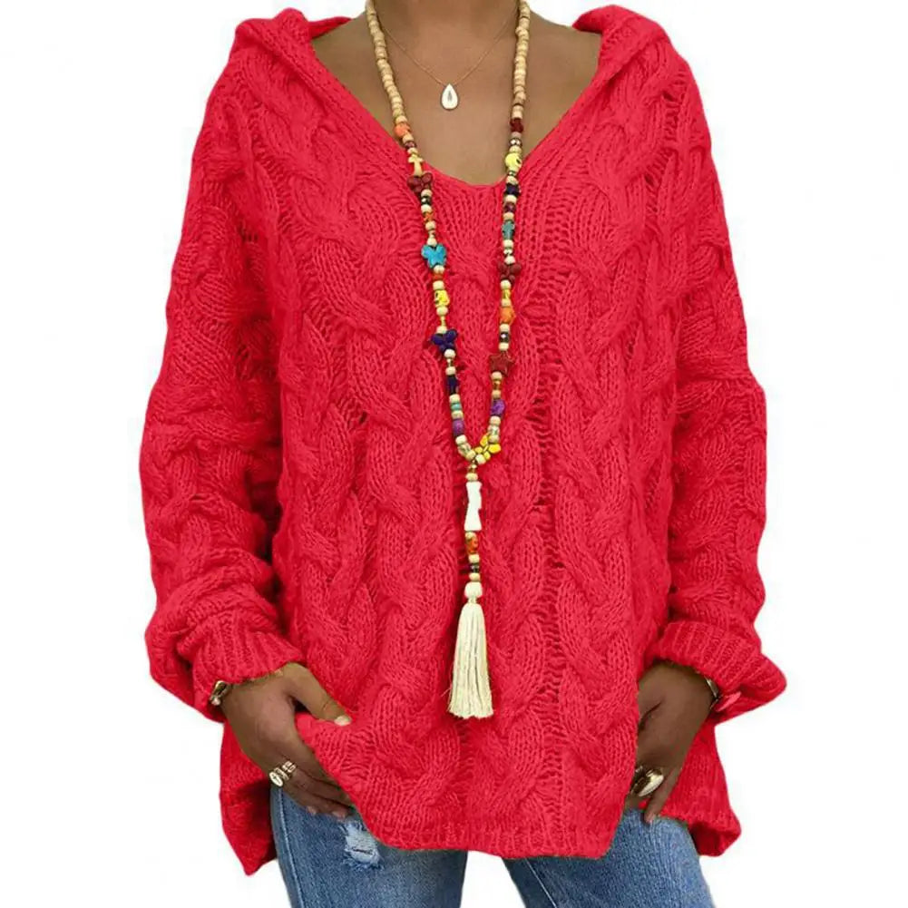 Pull Femme Tricoté Élégant Oversized