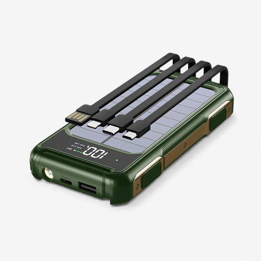 Batterie Solaire Portable 4-en-1 avec Lampe LED Intégrée - LuxeStyle