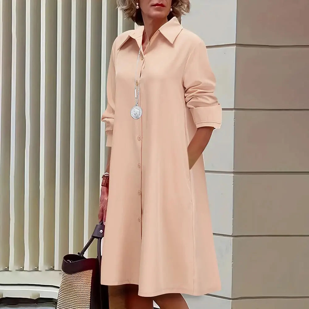 Robe chemisier rouge élégant femme