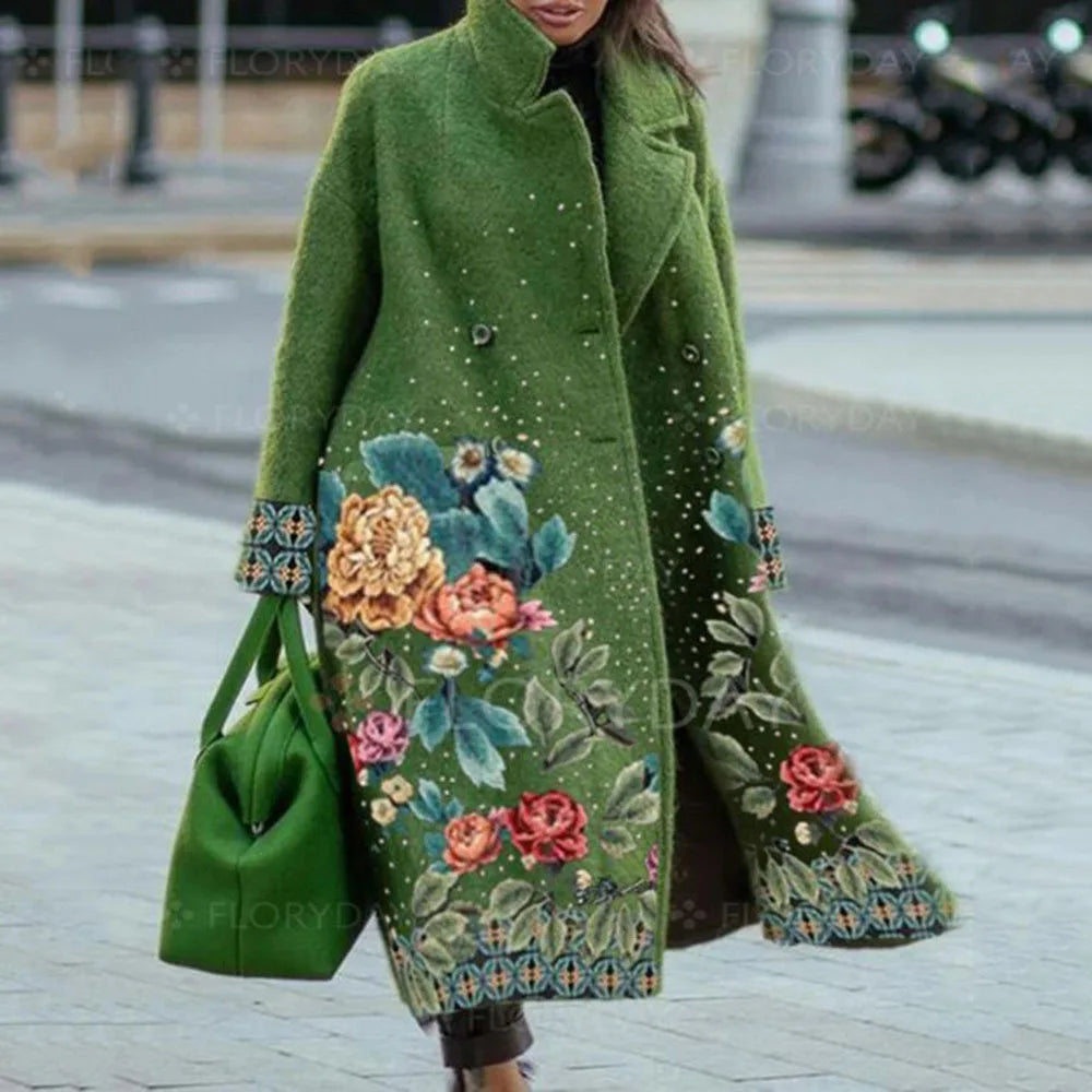 Manteau femme à carreaux colorés hiver
