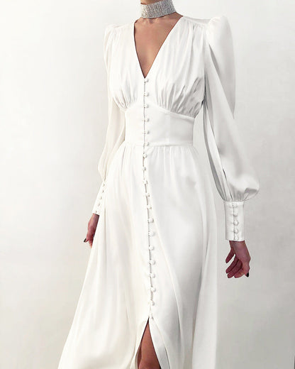 Arya™ – Robe Longue Femme Élégante en Satin Polyvalente