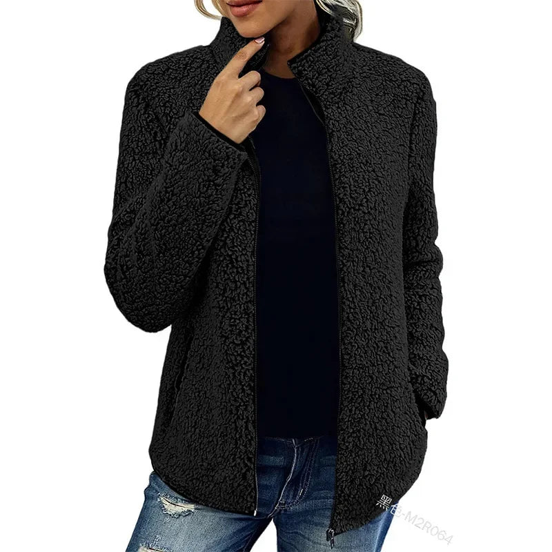Veste Féminine à Fermeture Éclair pour Hiver