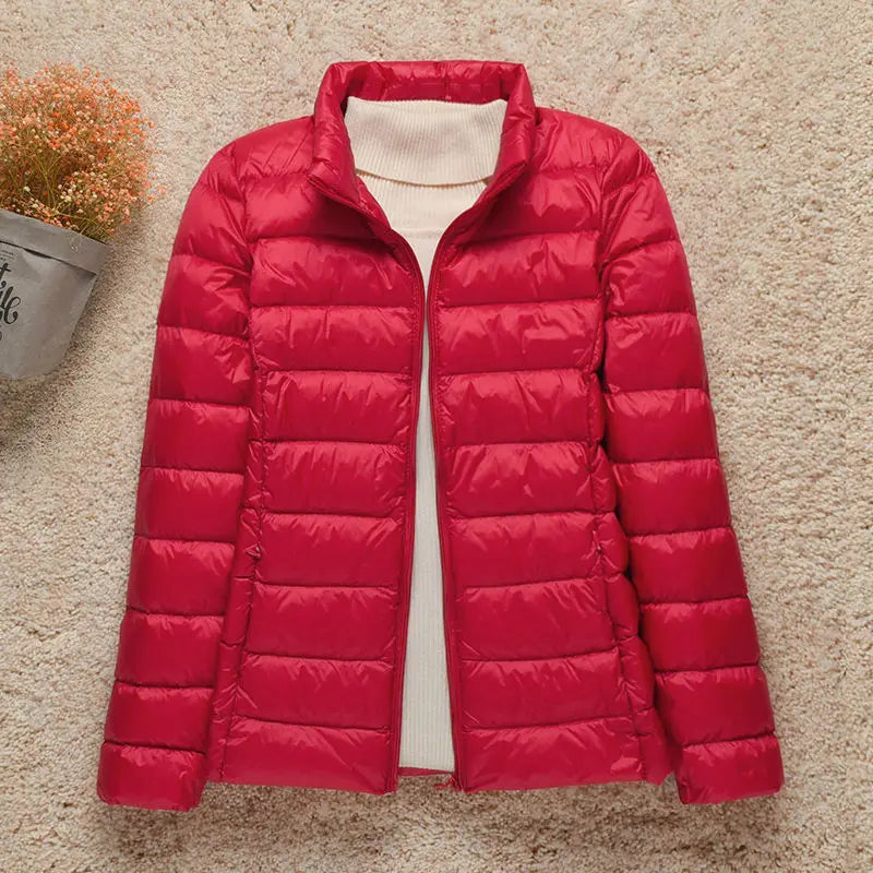 Veste Femme Printemps Élégante - Doudoune Légère avec Capuche & Taille Affinée
