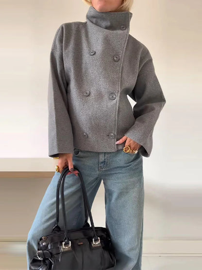 Manteau Femme Hiver Chaud à Col Montant