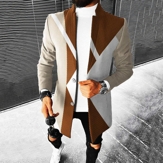 Veste Homme Imprimé Géométrique Slim Fit - LuxeStyle