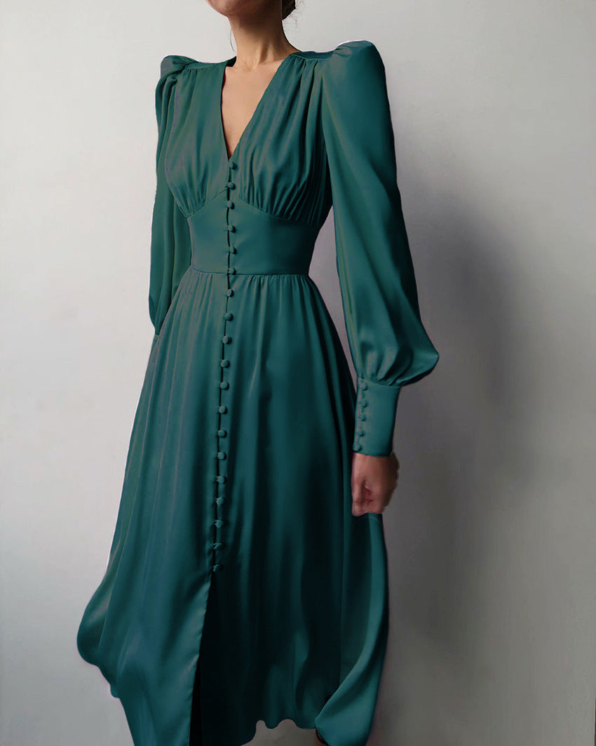 Arya™ – Robe Longue Femme Élégante en Satin Polyvalente