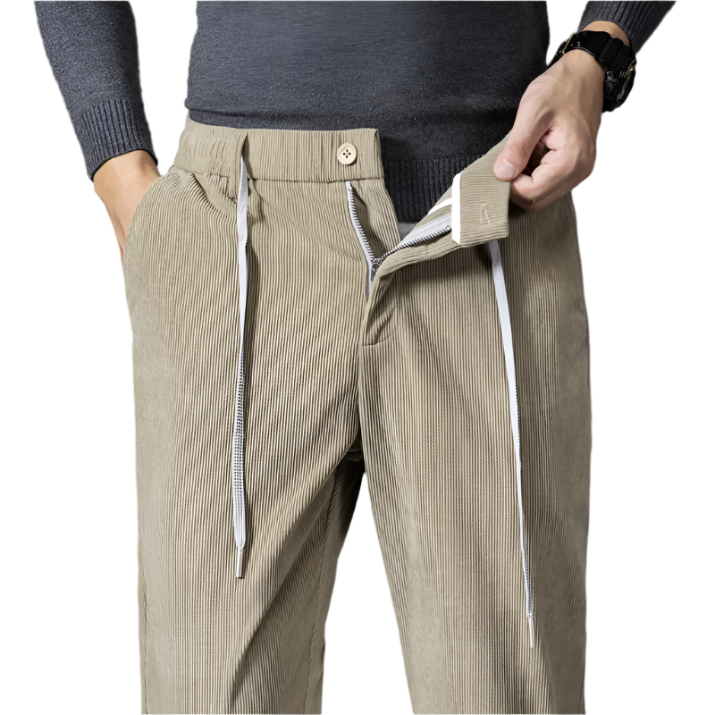 Pantalon Chino Homme Classique avec Ceinture Élastique - LuxeStyle