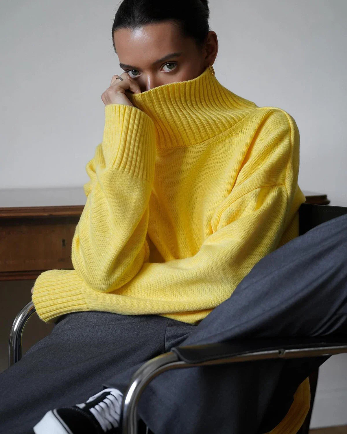 Pull femme Col Montant Douillet et Confortable - LuxeStyle