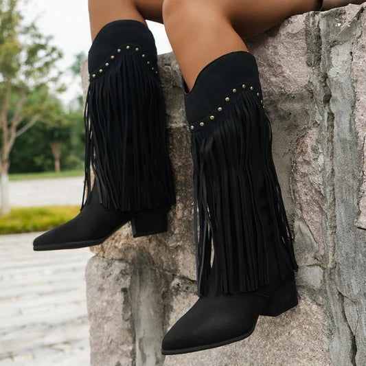 Bottes Cowboy Femmes Talons Pointus - BlxckFR