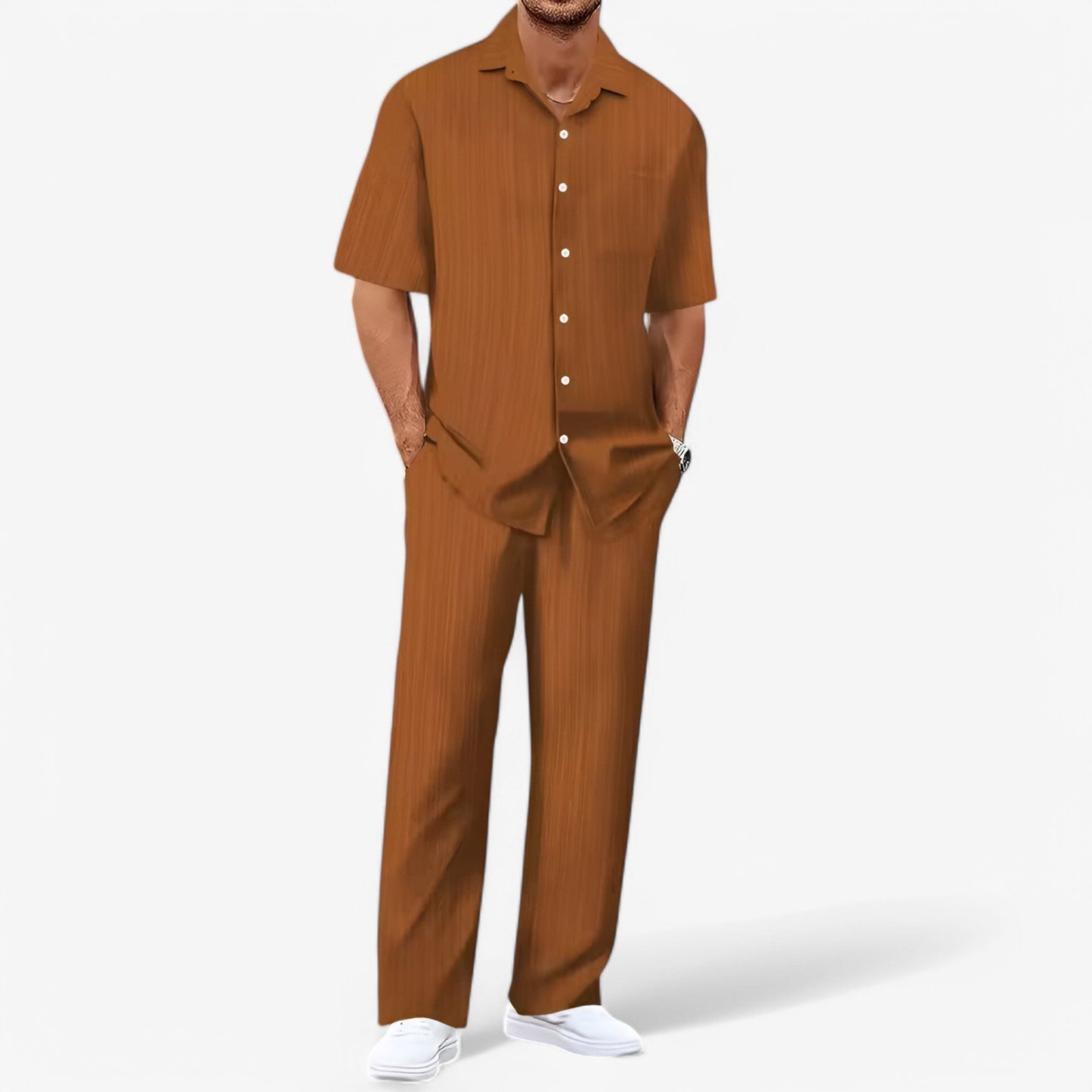 Tenue Détente – Ensemble casual rayé