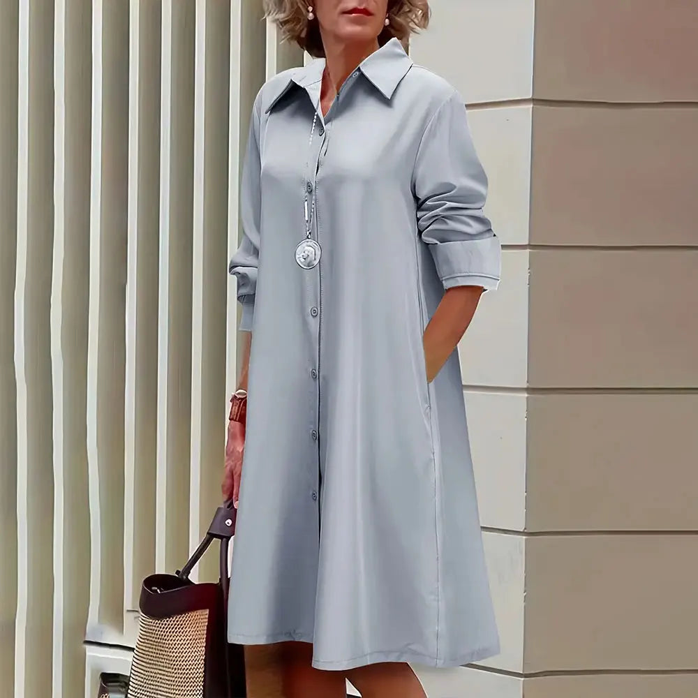 Robe chemisier rouge élégant femme