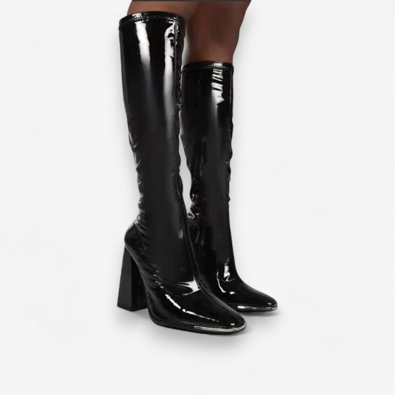 Bottes Féminines Talon Haut Fermeture Éclair - LuxeStyle