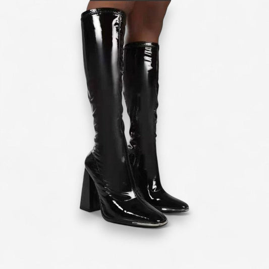 Bottes Féminines Talon Haut Fermeture Éclair - LuxeStyle
