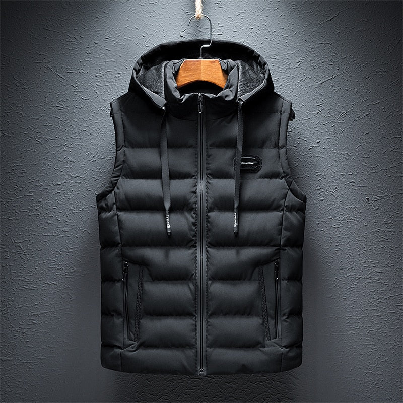 Blouson rembourré à capuche homme bleu nuit