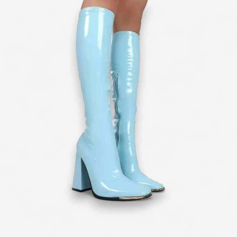 Bottes Féminines Talon Haut Fermeture Éclair