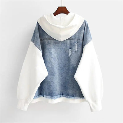 Sweat Capuche Jean Décontracté et Douillet