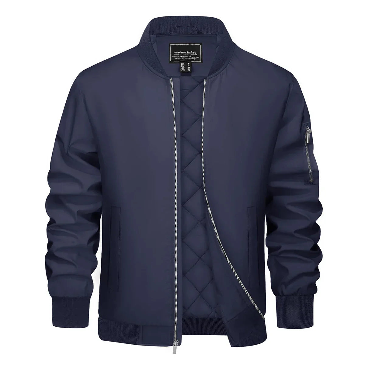 Veste bomber Homme Élégante avec Fermeture Éclair
