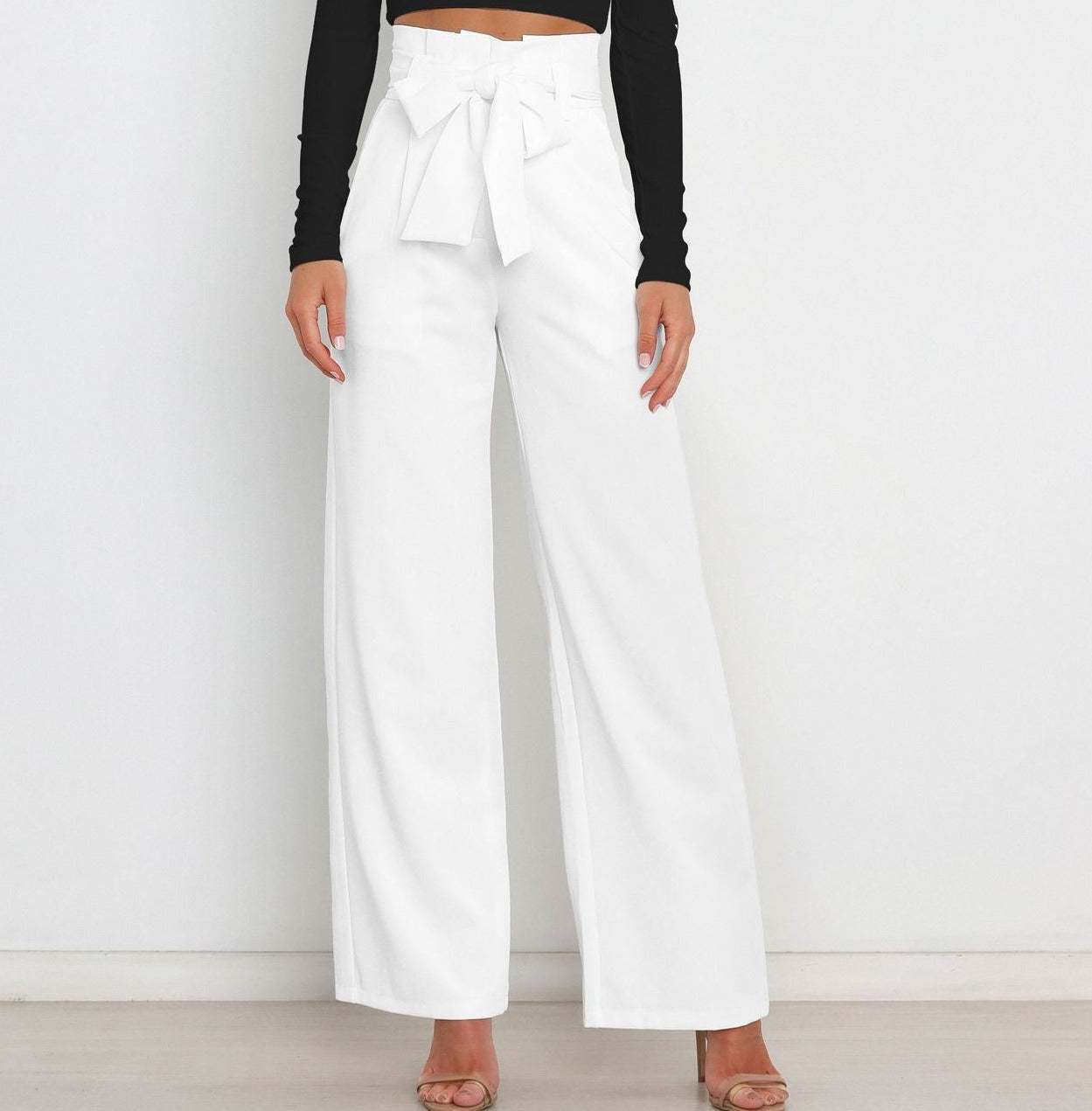 Pantalon Femme Élégant Taille Élevée
