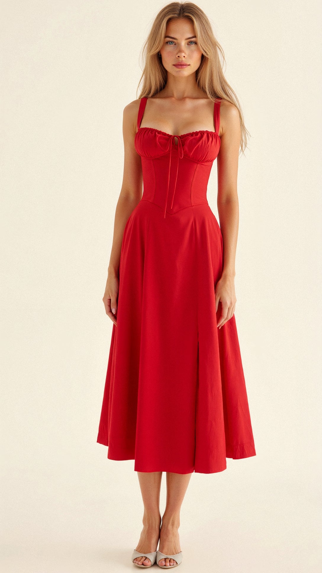 Velucia™ – Robe Longue Évasée Élégante et Légère