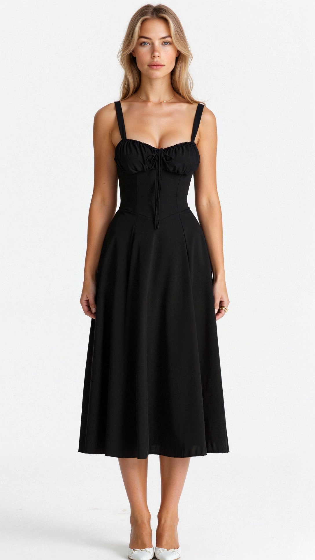 Velucia™ – Robe Longue Évasée Élégante et Légère