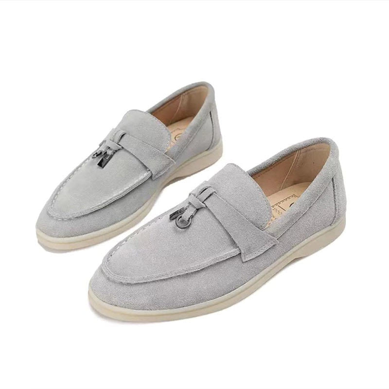 Mocassins Femme Chic - Chaussures en Cuir Élégantes avec Fermeture Éclair