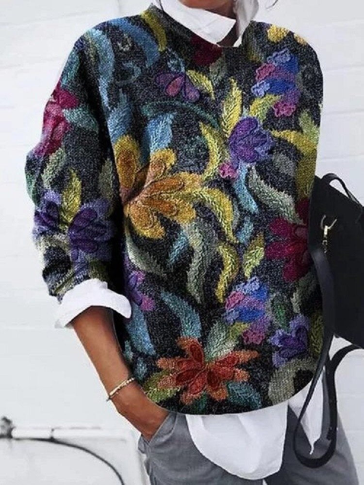 Pull Femme Floral Doux et Coloré - LuxeStyle