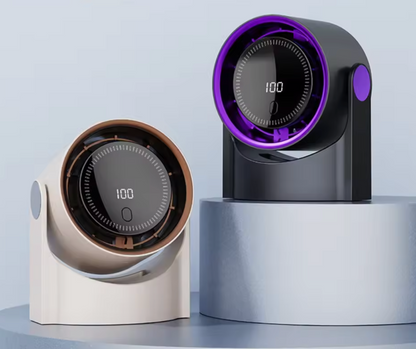 Ventilateur Bureau Élégant avec Écran LCD - LuxeStyle
